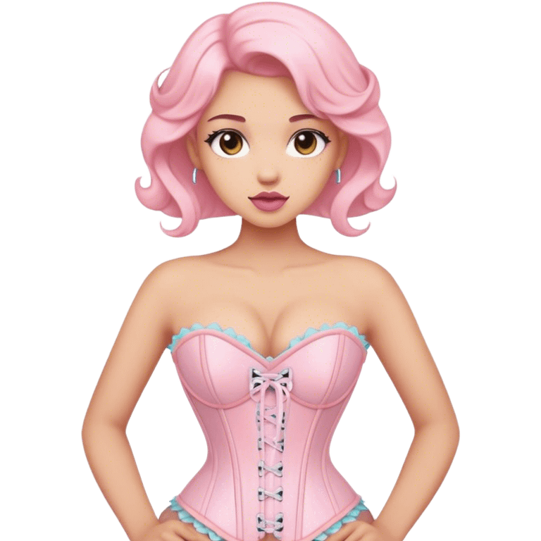 Pastel pink corset  emoji