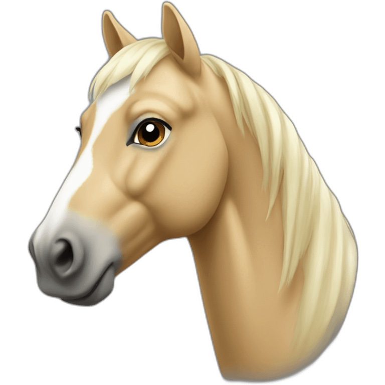 cheval blond et blanc emoji