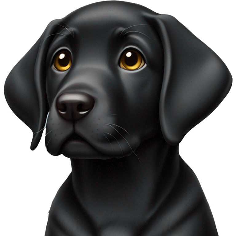 Black lab puppy  emoji