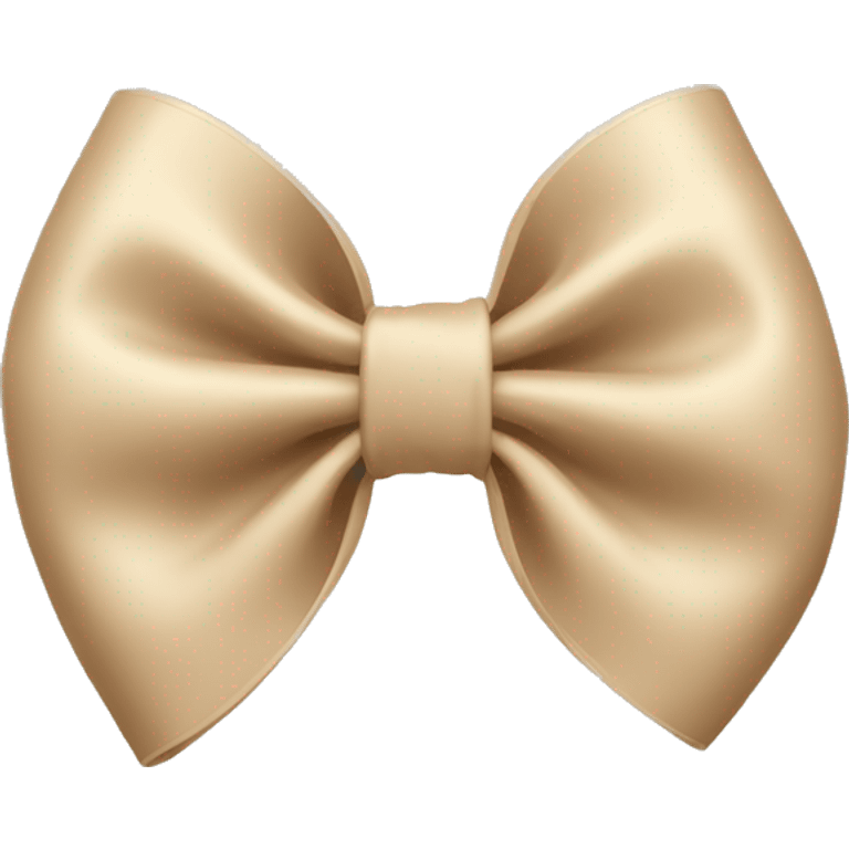 Beige colour bow emoji