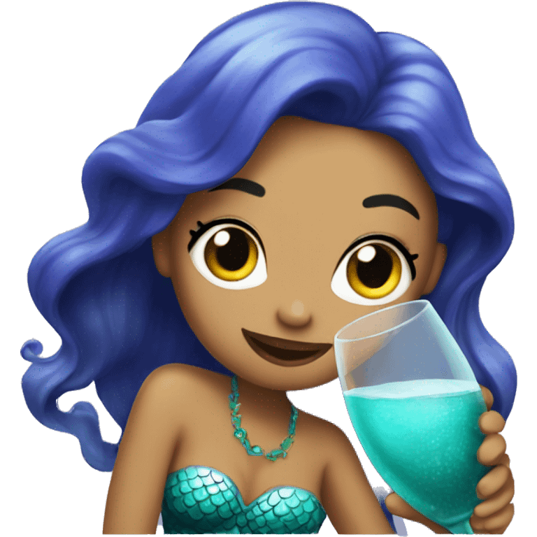 mermaid drink wine emoji