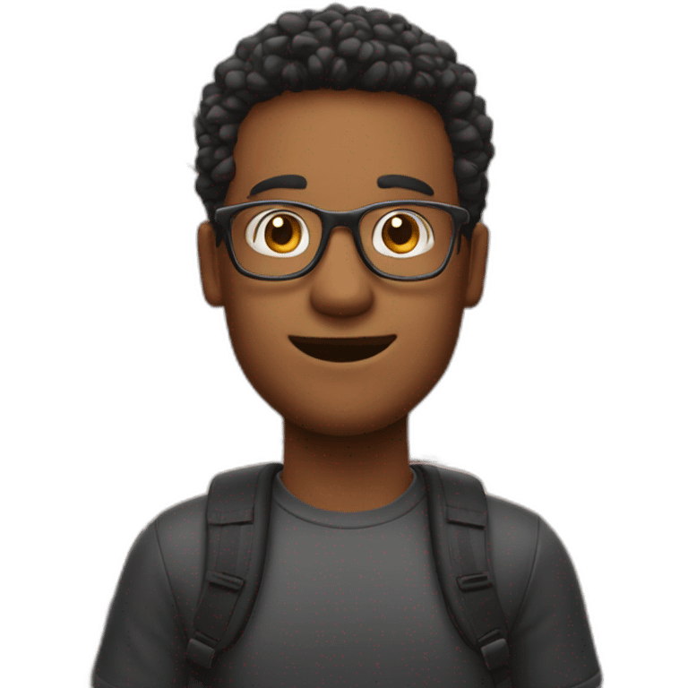 guy wearing spectacles in front of golden gate bridge emoji