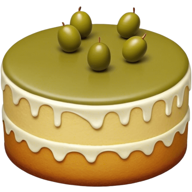 olive color cake emoji