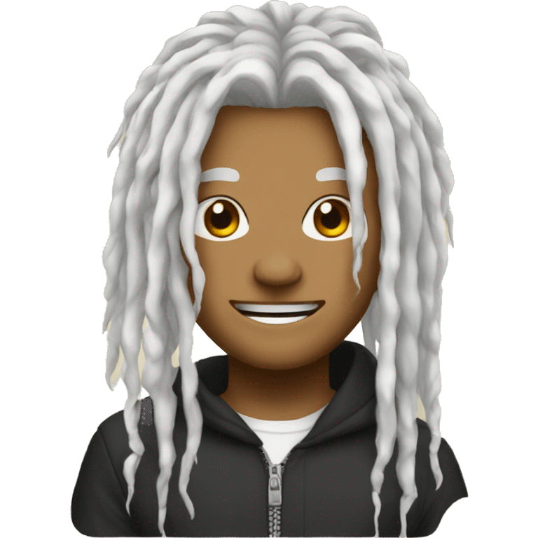 Dread head with bleached tips emoji