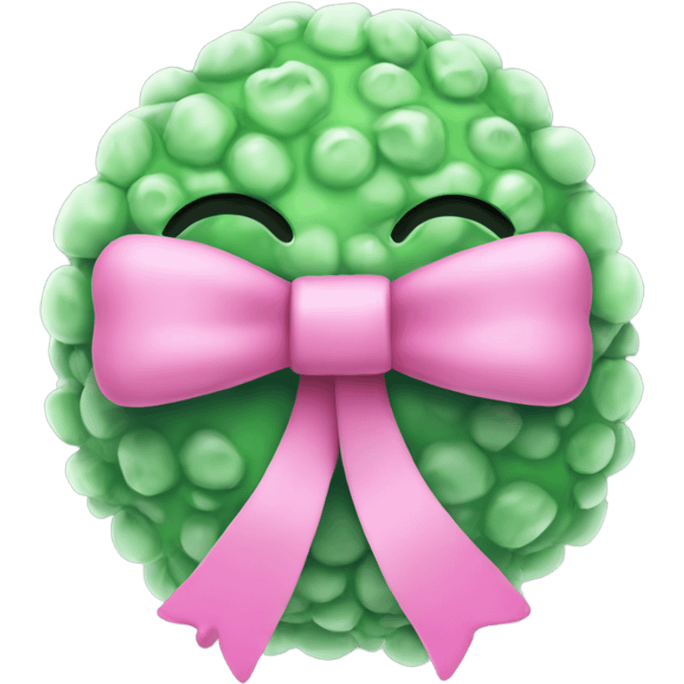 Femine bacteria with pink bow on Head  emoji