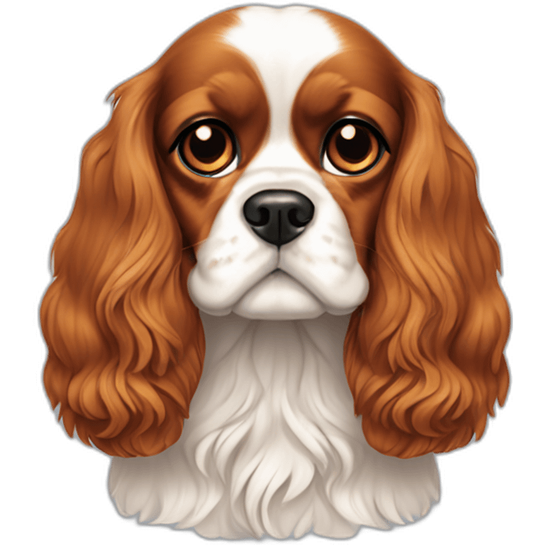 dog Cavalier King Charles Spaniel full height emoji