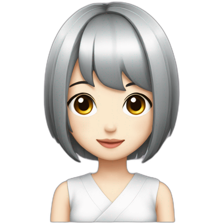 short-black-haired-Japanese-idol-girl emoji