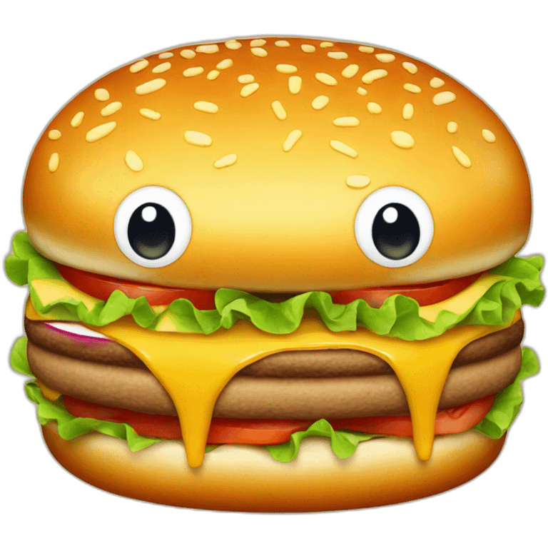 A super fat juicy cheeseburger emoji