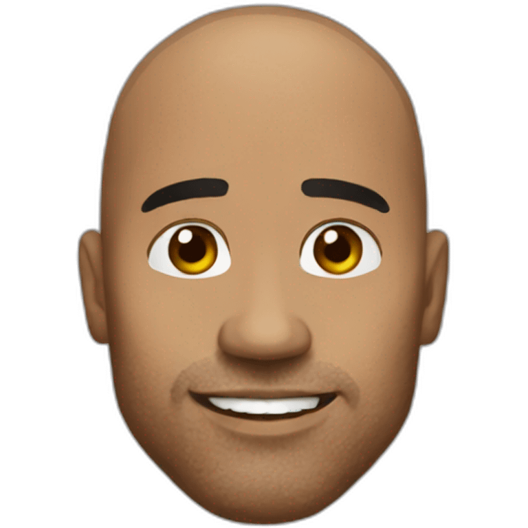 create a rock that look like dwayne the rock emoji