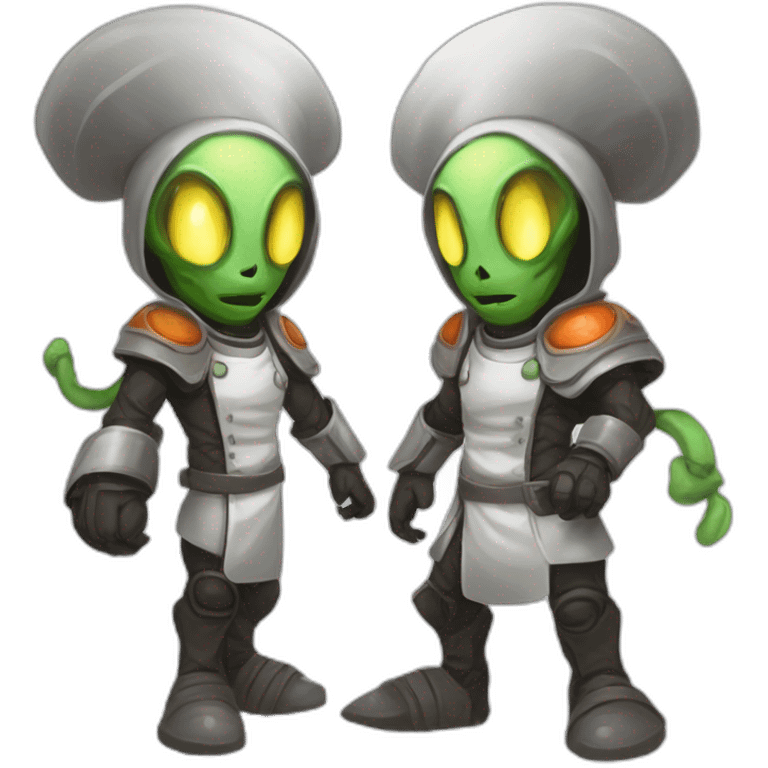 alien chef scifi roguelike rpg style inspired by slay the spire digital art emoji