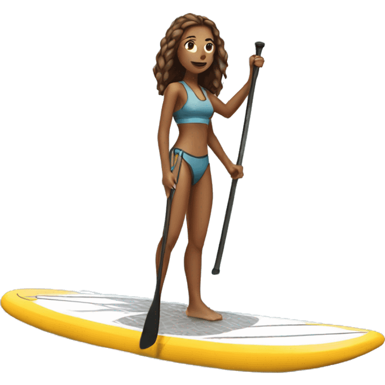 Stand up paddleboarding girl emoji