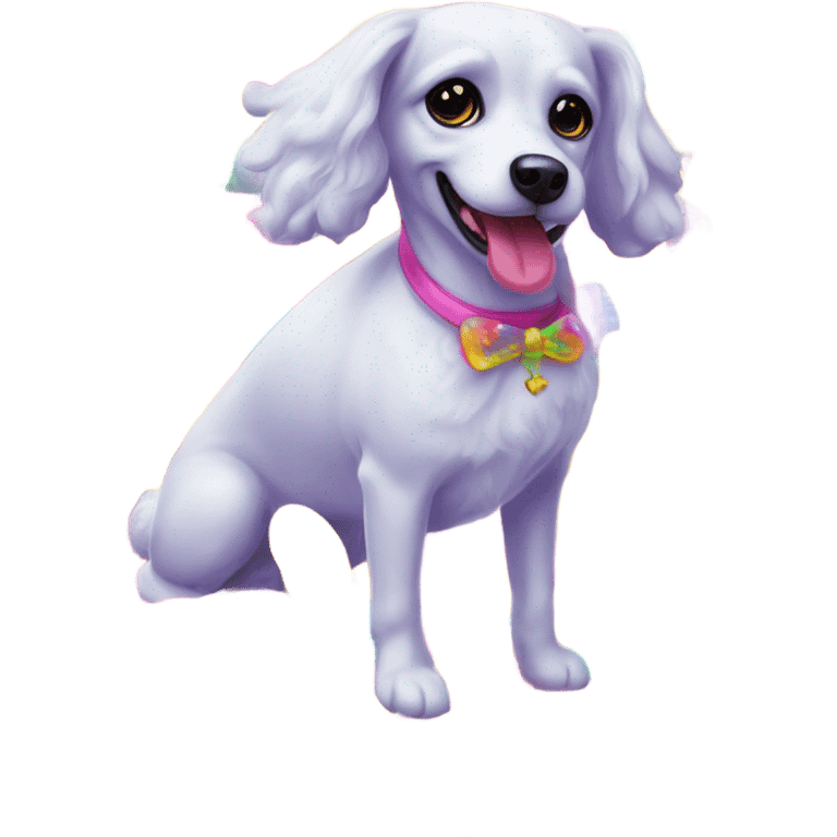 Lisa Frank Easter dog emoji