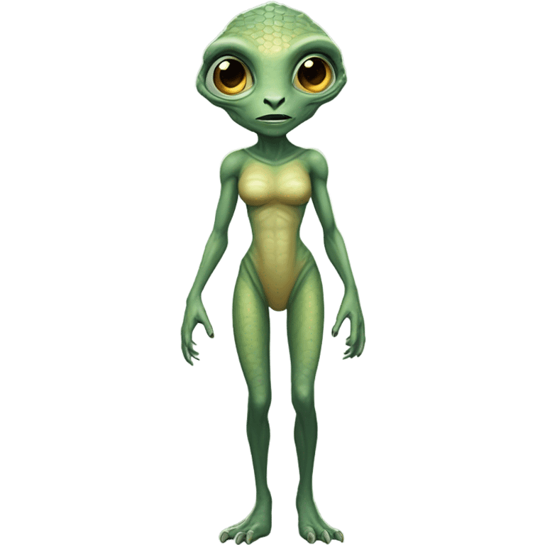 a reptilian alien woman full body emoji