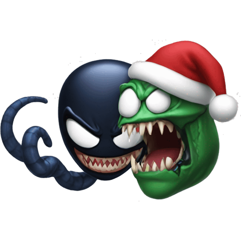 Venom with santa emoji