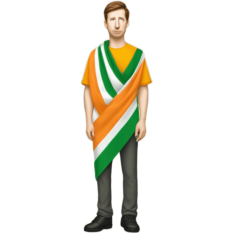 Sam altman bows in indian tricolor emoji