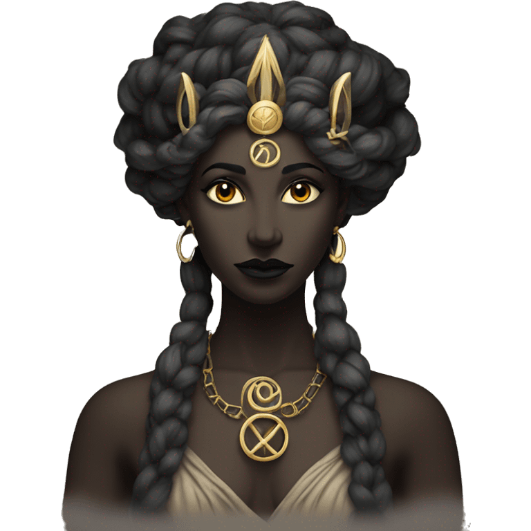 Hekate goddess of the night and magic- triple goddess black emoji