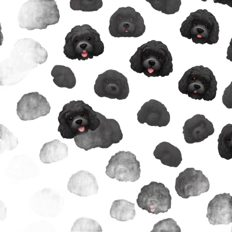 Black Cockapoo  emoji