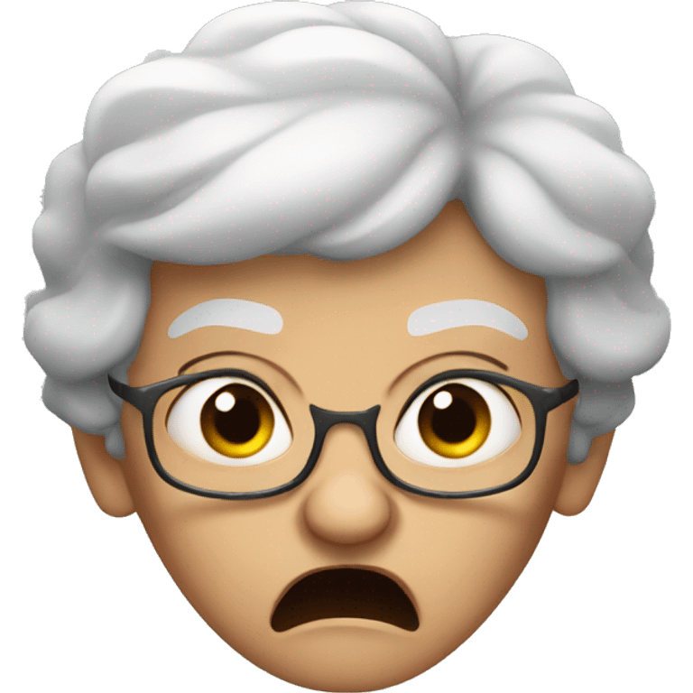 really angry grandma emoji