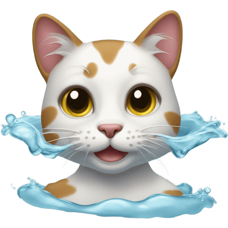 swimming cat  emoji