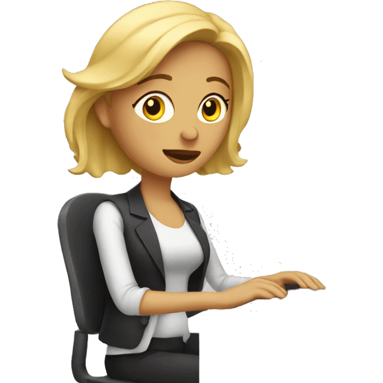 Blonde-tired-woman-at-computer-desk emoji