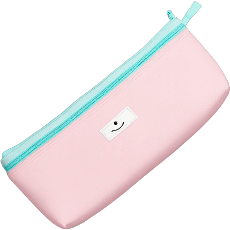 pink pastel pencil case  emoji