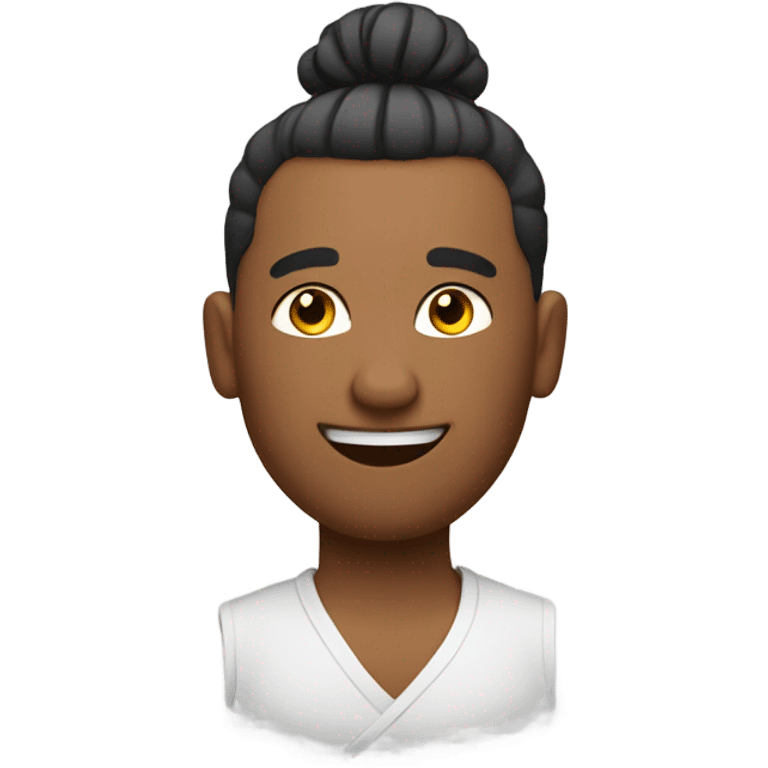 Man bun yoga emoji