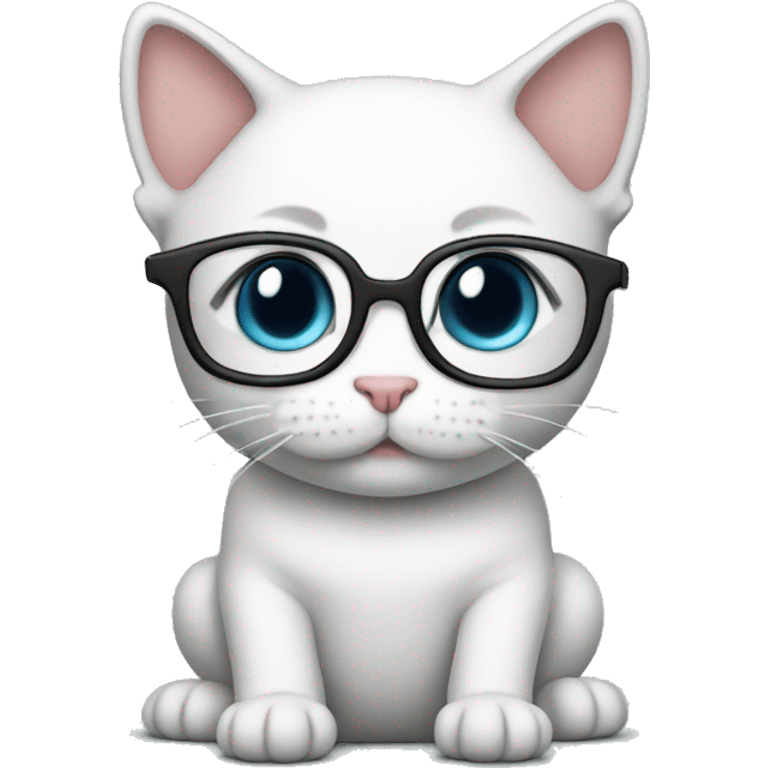 nerd-kitten with a computer emoji