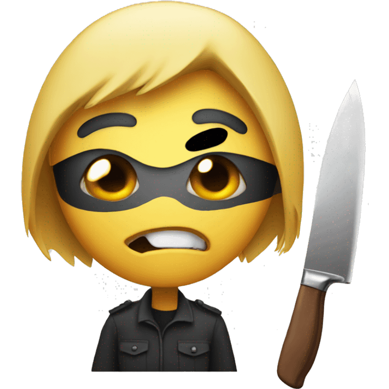 psycho emoji with a knife emoji