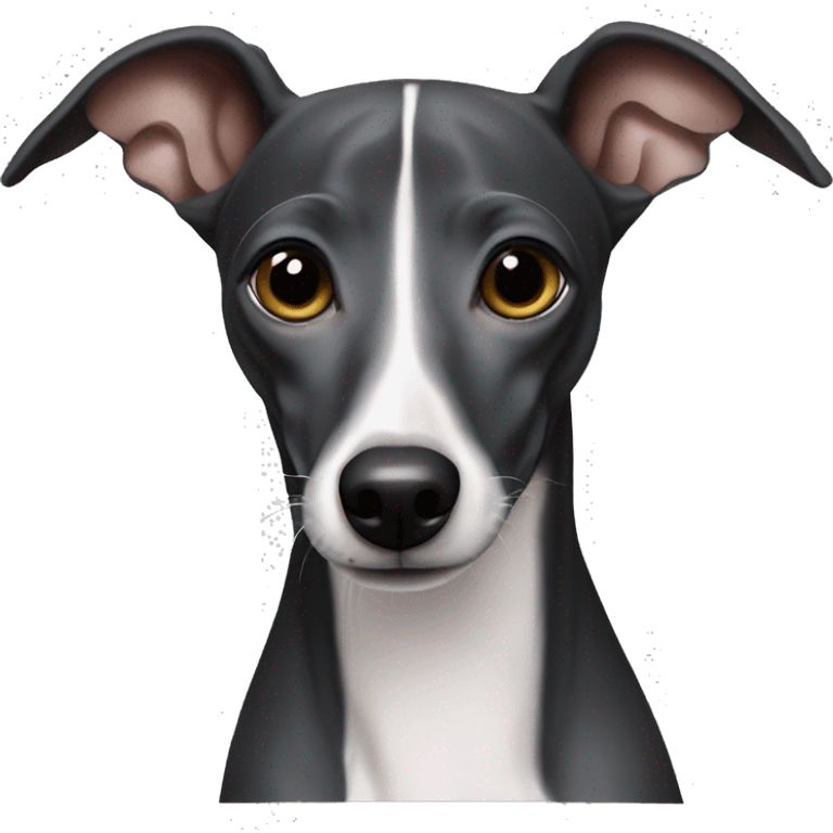 Black Italian greyhound emoji