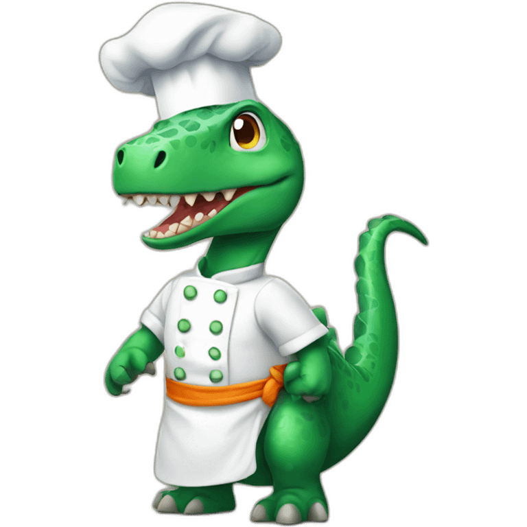 dinosaur chef emoji