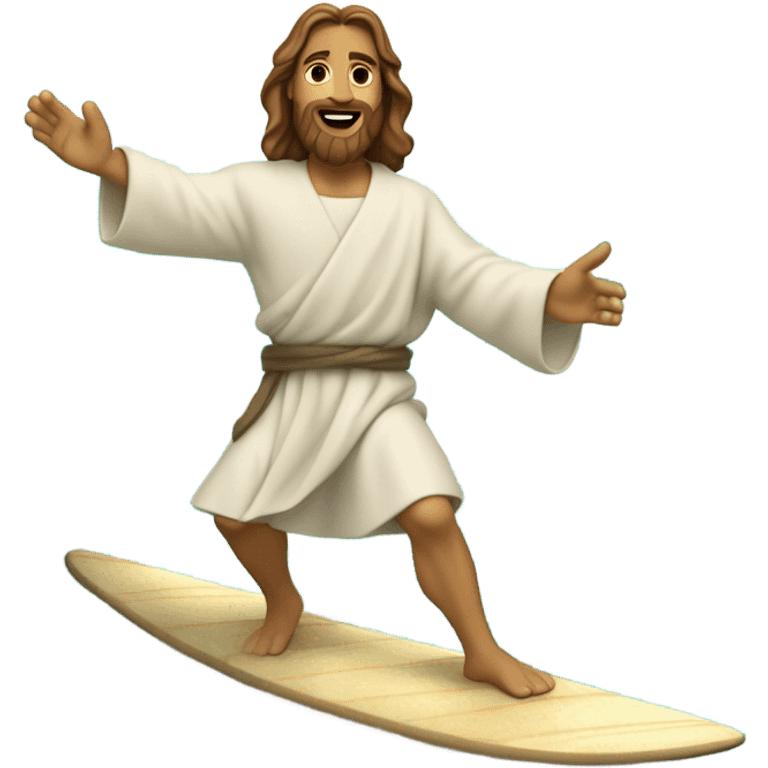 Jesus surfing  emoji