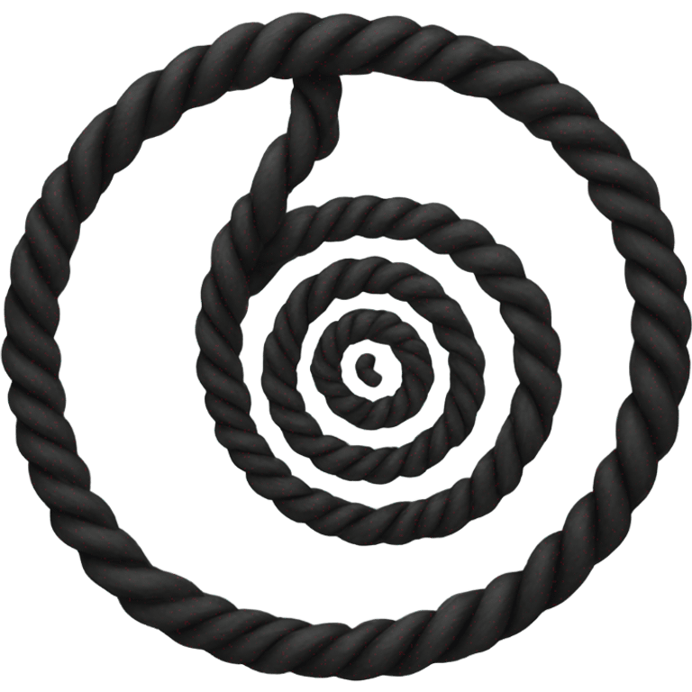 spinning rope, black, spiral emoji