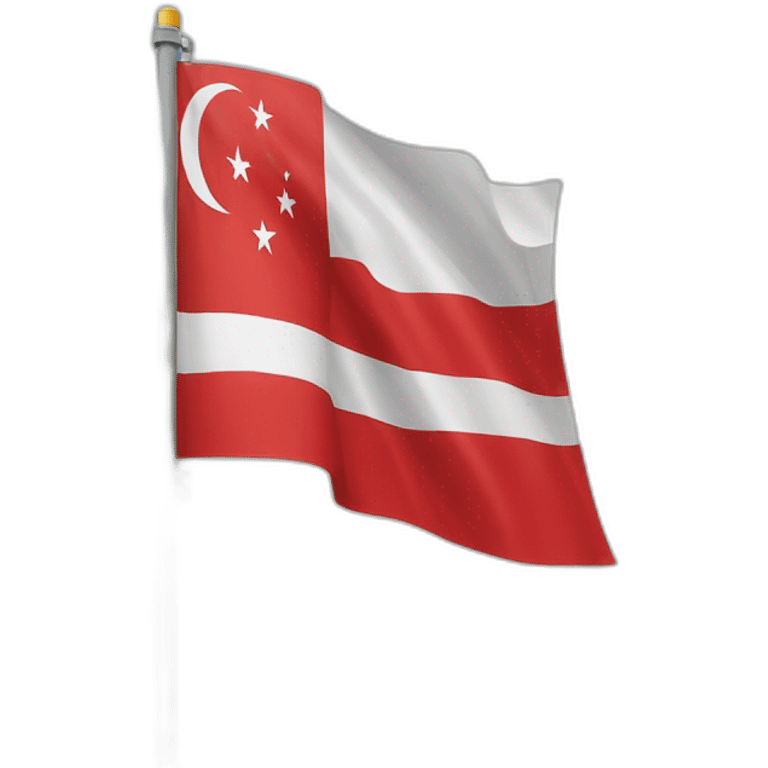 Singapore flag on pole emoji