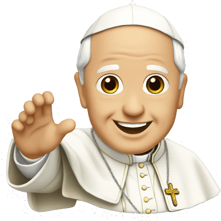 pope francis saying hi emoji