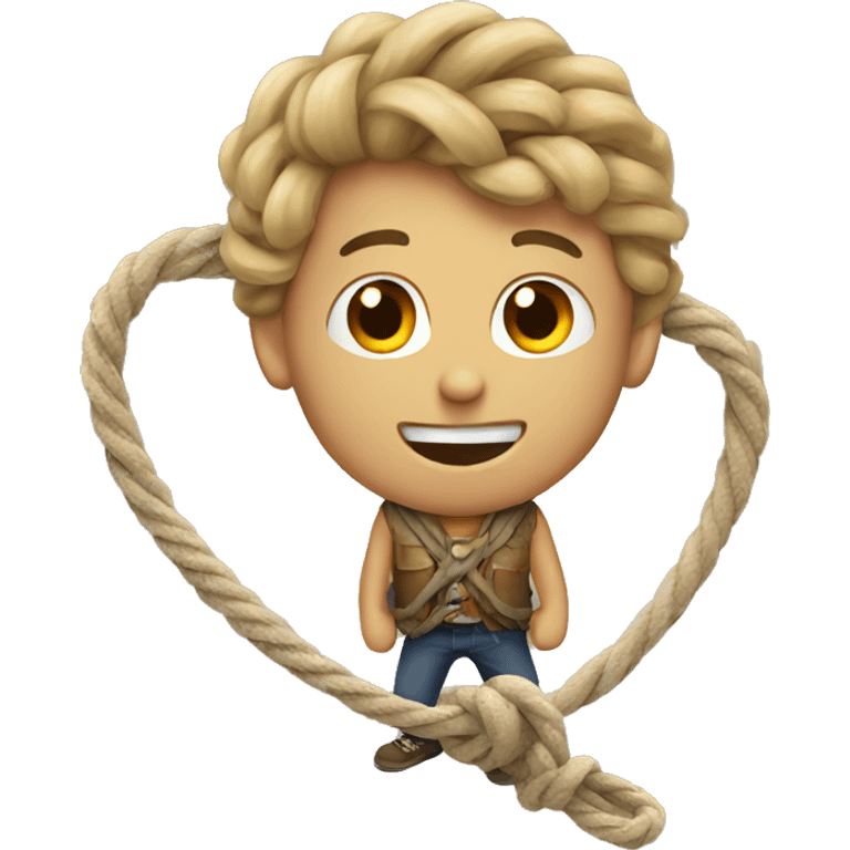 Dude with a rope emoji