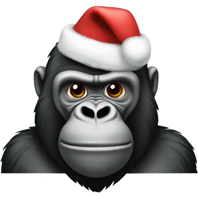 Christmas gorilla emoji