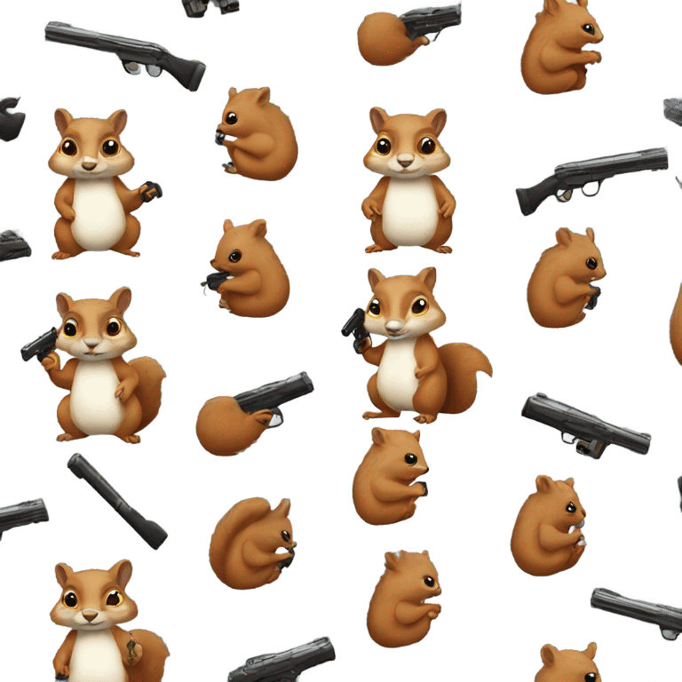 Squirrel with a gun emoji