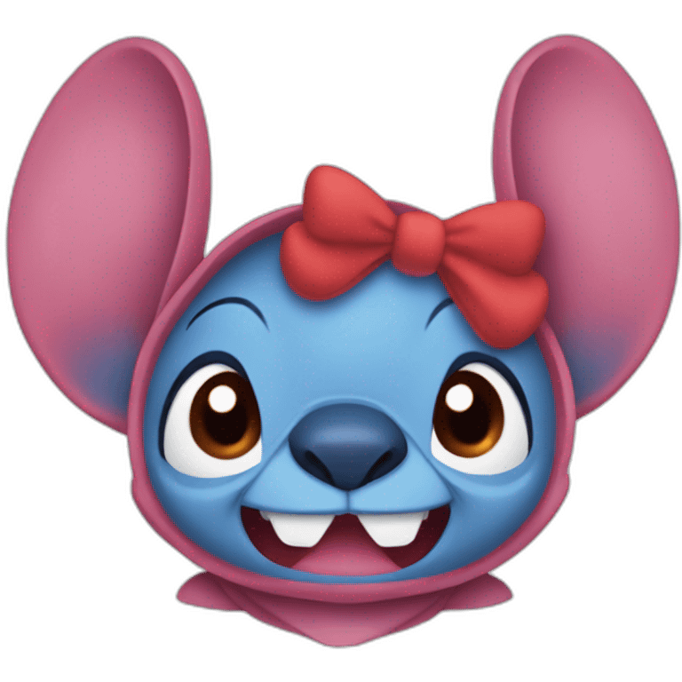 Stitch tenant un coeur rouge Disney emoji