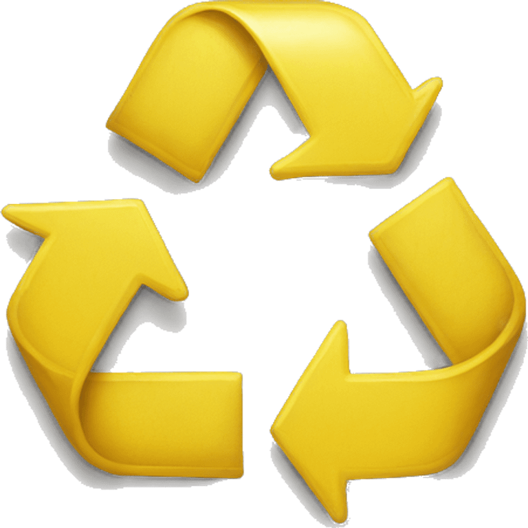 Yellow Recycling Symbol Emoji emoji