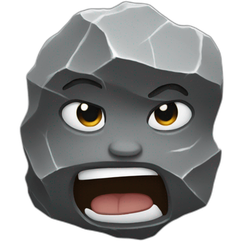 rock with muscles emoji