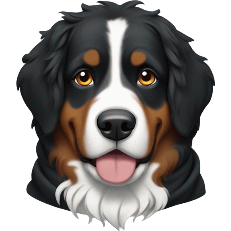 Create a Bernese Mountain Dog with a Hoodie emoji