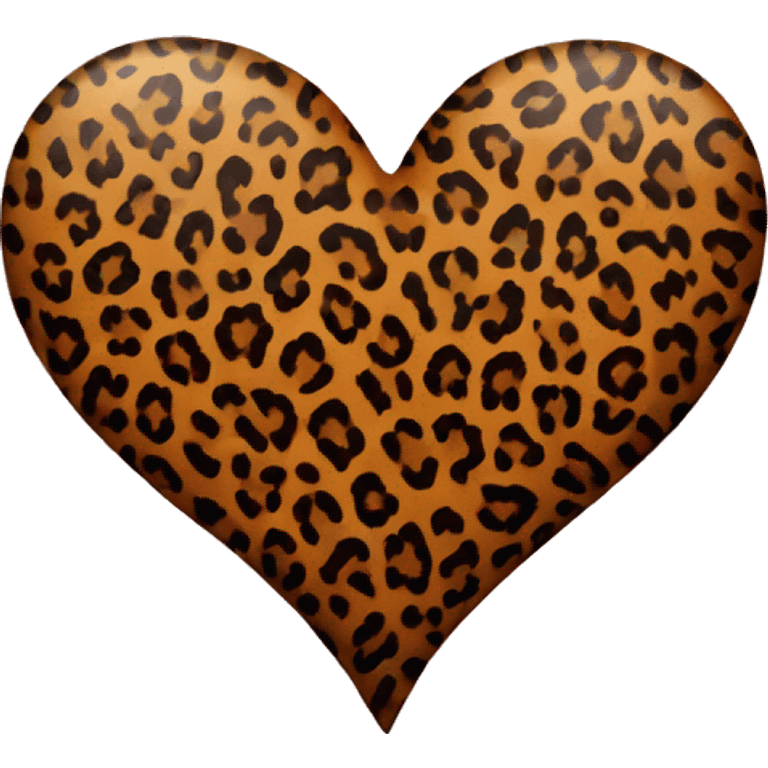 Leopard print heart emoji