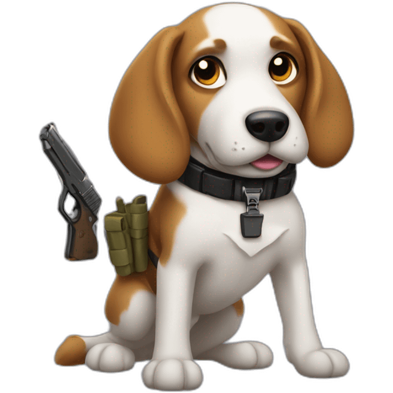 dog with gun emoji