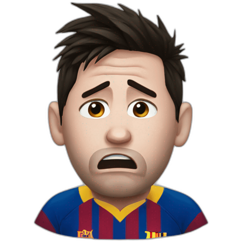 Messi crying hard emoji