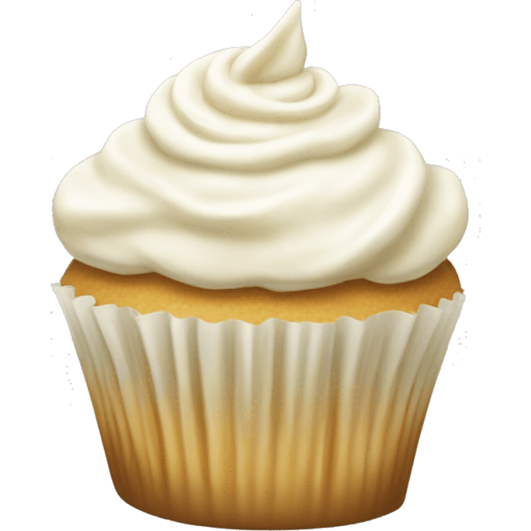 vanilla cupcake with vanilla frosting emoji