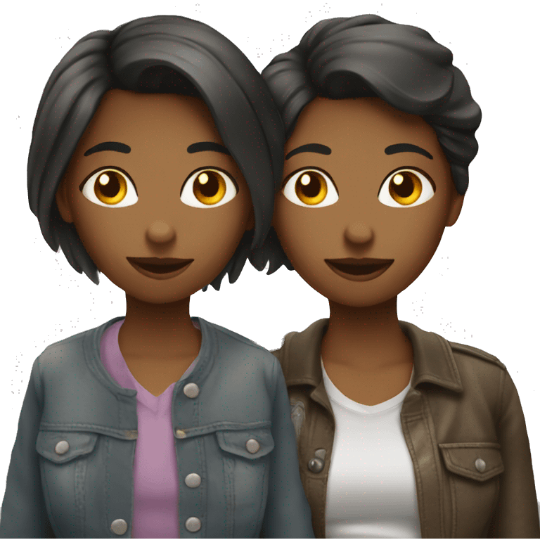 two girls lesbians  emoji