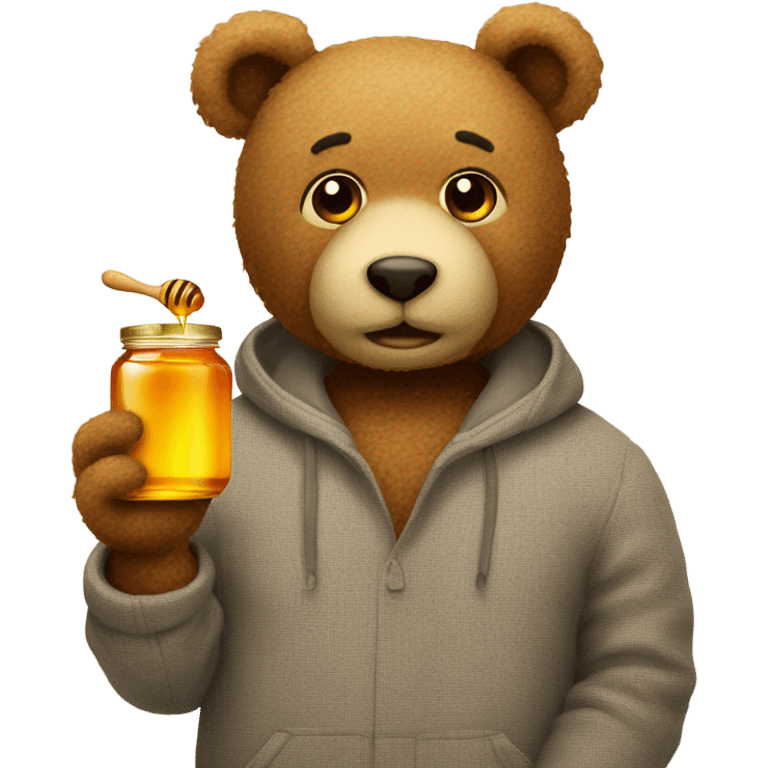 Teddy with honey  emoji