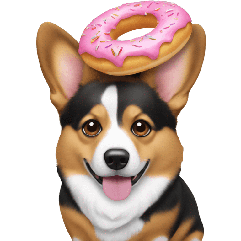 corgi with donut emoji