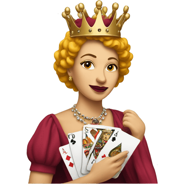 queen playing card emoji