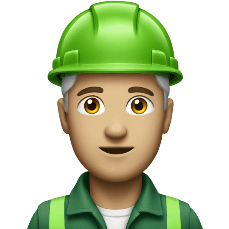 builder in green uniform emoji